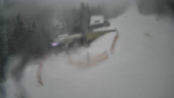 Modrá sjezdovka - dojezd k lanové dráze