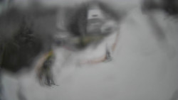 Modrá sjezdovka - dojezd k lanové dráze