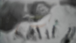 Modrá sjezdovka - dojezd k lanové dráze