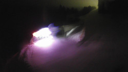 Modrá sjezdovka - dojezd k lanové dráze