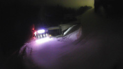 Modrá sjezdovka - dojezd k lanové dráze