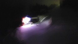 Modrá sjezdovka - dojezd k lanové dráze