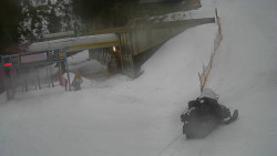 Modrá sjezdovka - dojezd k lanové dráze