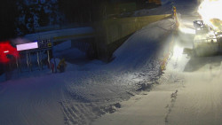 Modrá sjezdovka - dojezd k lanové dráze