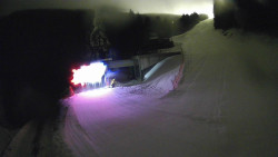 Modrá sjezdovka - dojezd k lanové dráze