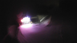 Modrá sjezdovka - dojezd k lanové dráze