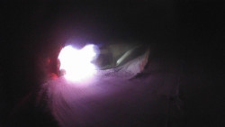 Modrá sjezdovka - dojezd k lanové dráze