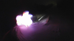 Modrá sjezdovka - dojezd k lanové dráze