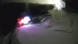 Modrá sjezdovka - dojezd k lanové dráze