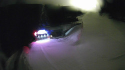 Modrá sjezdovka - dojezd k lanové dráze