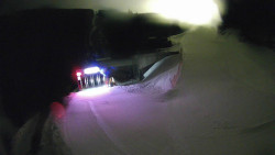 Modrá sjezdovka - dojezd k lanové dráze