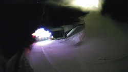 Modrá sjezdovka - dojezd k lanové dráze