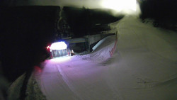 Modrá sjezdovka - dojezd k lanové dráze