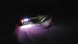 Modrá sjezdovka - dojezd k lanové dráze