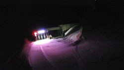 Modrá sjezdovka - dojezd k lanové dráze