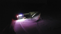 Modrá sjezdovka - dojezd k lanové dráze