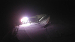 Modrá sjezdovka - dojezd k lanové dráze