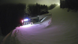 Modrá sjezdovka - dojezd k lanové dráze