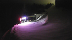 Modrá sjezdovka - dojezd k lanové dráze