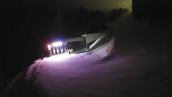 Modrá sjezdovka - dojezd k lanové dráze