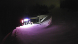 Modrá sjezdovka - dojezd k lanové dráze