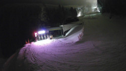 Modrá sjezdovka - dojezd k lanové dráze