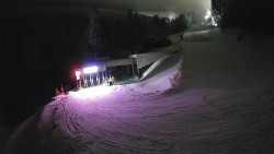 Modrá sjezdovka - dojezd k lanové dráze