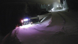 Modrá sjezdovka - dojezd k lanové dráze