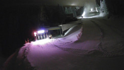 Modrá sjezdovka - dojezd k lanové dráze