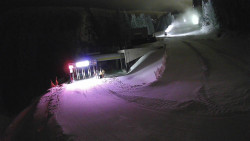 Modrá sjezdovka - dojezd k lanové dráze