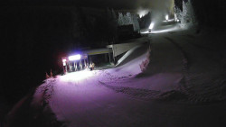 Modrá sjezdovka - dojezd k lanové dráze