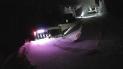 Modrá sjezdovka - dojezd k lanové dráze