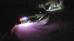 Modrá sjezdovka - dojezd k lanové dráze