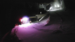 Modrá sjezdovka - dojezd k lanové dráze