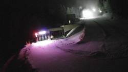 Modrá sjezdovka - dojezd k lanové dráze