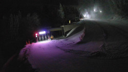 Modrá sjezdovka - dojezd k lanové dráze