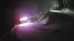 Modrá sjezdovka - dojezd k lanové dráze