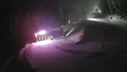 Modrá sjezdovka - dojezd k lanové dráze