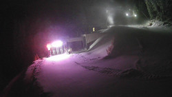 Modrá sjezdovka - dojezd k lanové dráze