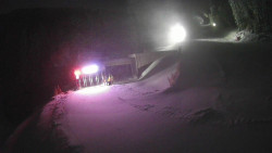 Modrá sjezdovka - dojezd k lanové dráze