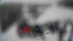 Modrá sjezdovka - dojezd k lanové dráze