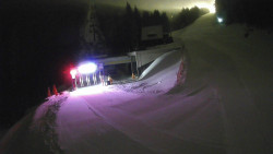 Modrá sjezdovka - dojezd k lanové dráze