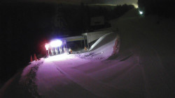 Modrá sjezdovka - dojezd k lanové dráze