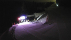 Modrá sjezdovka - dojezd k lanové dráze