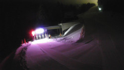 Modrá sjezdovka - dojezd k lanové dráze