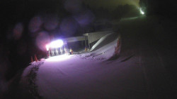 Modrá sjezdovka - dojezd k lanové dráze