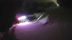 Modrá sjezdovka - dojezd k lanové dráze