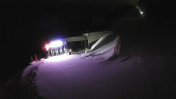 Modrá sjezdovka - dojezd k lanové dráze