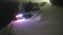 Modrá sjezdovka - dojezd k lanové dráze