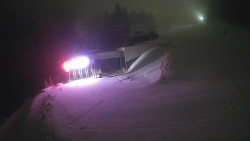 Modrá sjezdovka - dojezd k lanové dráze